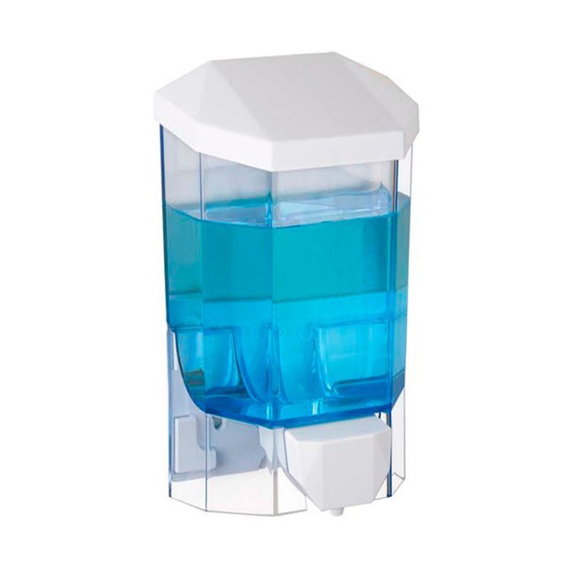 Дозатор для жидкого мыла 1л пластик прозрачный FLOSOFT (F086) (48)