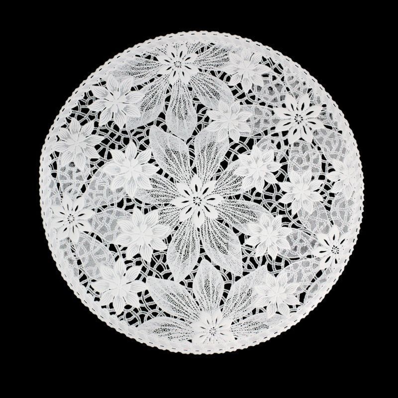 Салфетка сервировочная 15 (38см) ПВХ КРУГ S-158 белая (12/360)