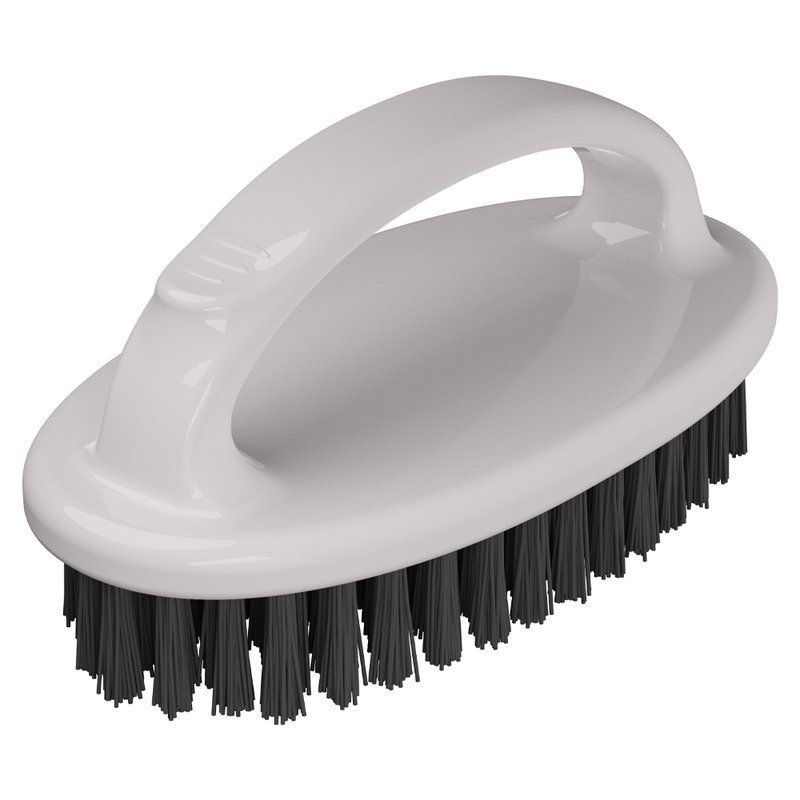 Щетка-шробер для пола пластик Rimo с ручкой 16см, щетина ultra жесткая светло-серая (55)223208821/04