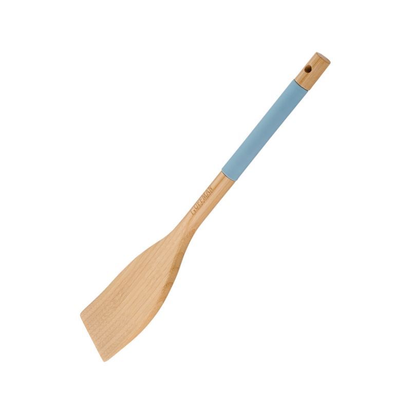 Ложка кулинарная 33см бамбук/силикон голубая M04-071-B (6)
