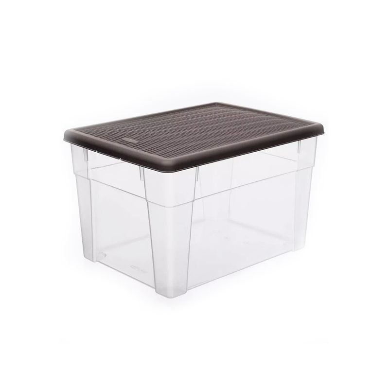 Контейнер для хранения 9л 353*252*139мм пластик ELEGANCE коричневый (12)