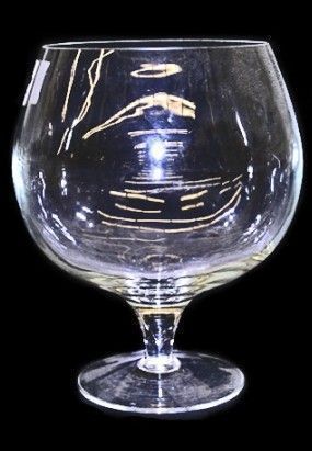 Ваза для цветов 2л h19см d16см стекло бокал БРЕНДИ на ножке 2072 (4)