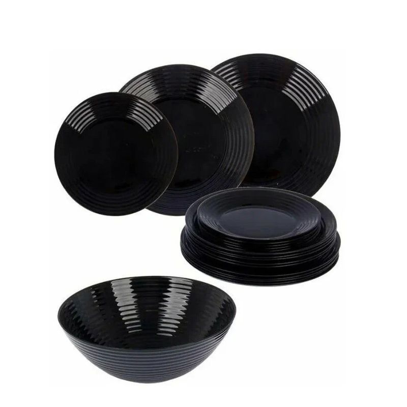 Столовый набор 19пр стеклокерамика АРЕНА БЛЭК 60774 (1)