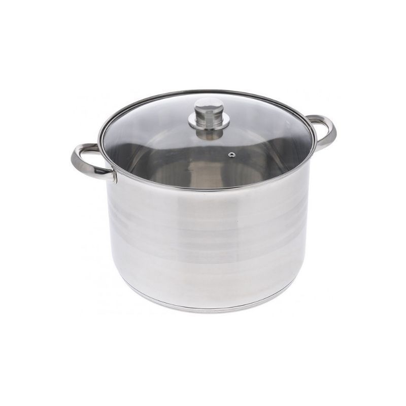 Кастрюля 8,5л нерж.сталь со стекл.крышкой 24*20см арт.5403 (4)