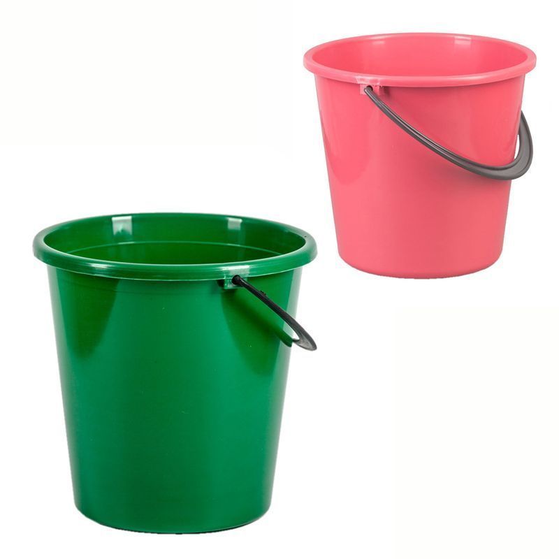 Ведро 8л пластик цветное огородное без крышки (10)