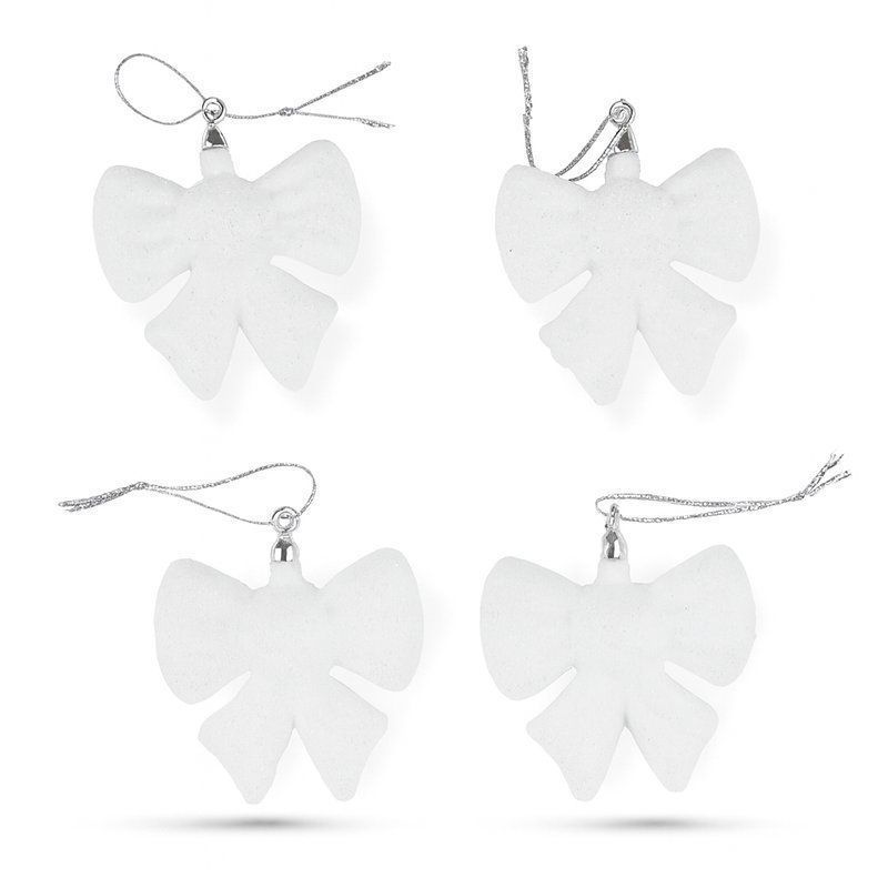 Игрушки новогодние на елку БАНТ набор 4шт 5*6см пенопласт OSNN21-131/JC-16381 (1000)