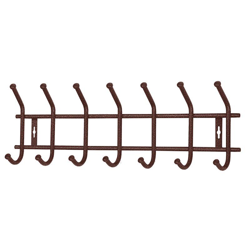 Вешалка 7 крючков настенная 665*192*80мм металл ВНТ7М медный антик (5)