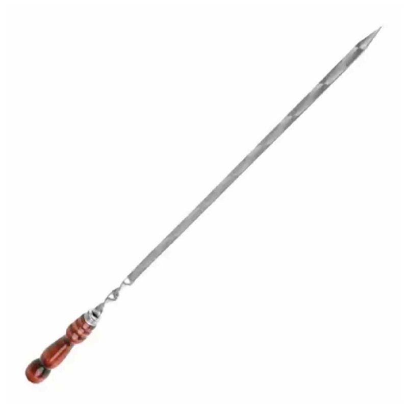 Шампур плоский 450*12*2,5мм металл с дерев. лакиров. ручкой Фигурная 2к-527 (20)