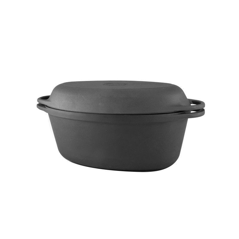 Утятница 3,5л h18см чугун с крышкой-сковородой 28см h12,5см (5)