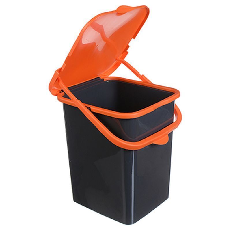 Контейнер для мусора 18л 29,5*35*34,5см пластик ПУРО Оранжевый (8)