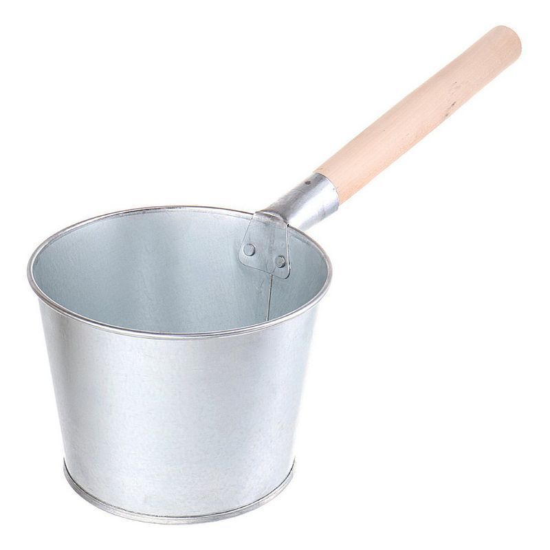 Ковш банный 2,5л оцинкованный с деревянной ручкой (10)