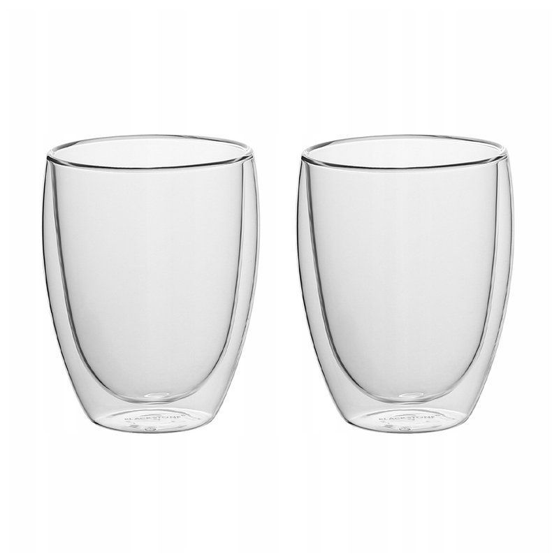 Стаканы с двойными стенками набор 2шт 350мл стекло (24)