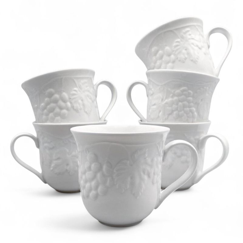 Кружки набор 6шт 350мл фарфор ВИНОГРАДНАЯ ЛОЗА (6)