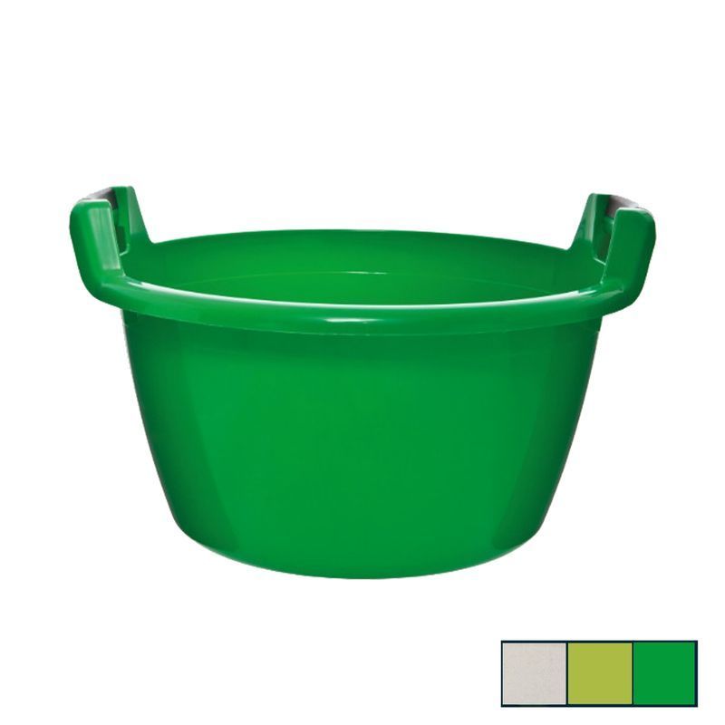 Таз 32л пластик круглый с ручками (6)
