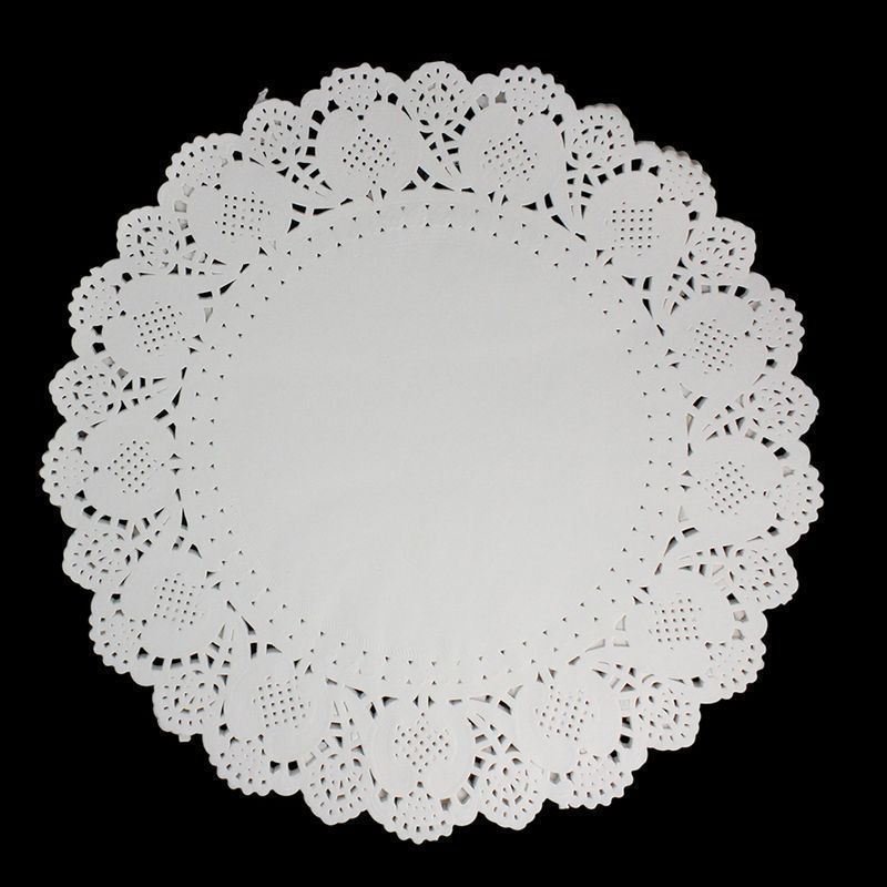 Салфетки сервировочные набор 48шт 41см бумага ажурные влагостойкие круглые JC-4059 (60)
