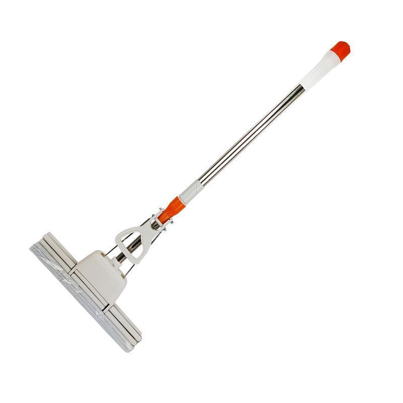 Швабра с отжимом металл , двойной ролик 38см, телескопическая ручка 115см 0804-38cm/JC-13925 (28)