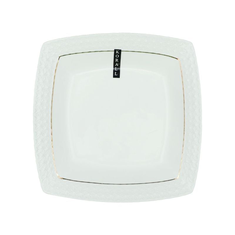 Тарелка глубокая 1130мл 23см керамика СНЕЖНАЯ КОРОЛЕВА квадрат S223723-A (6/24)