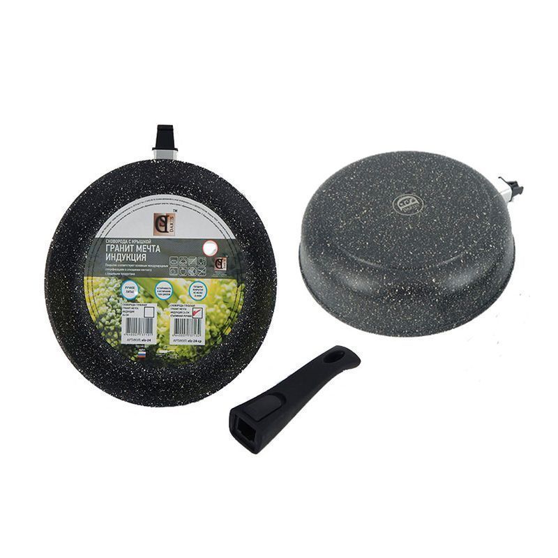 Сковорода 26см алюминий АП МЕЧТА ИНДУКЦИЯ глубокая со съемной ручкой Dariis ELZ-26-СР (10)