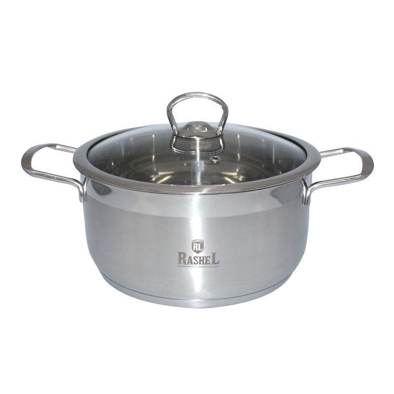 Кастрюля 3л нерж.сталь ГРЕТТА со стекл.крышкой 20*10см (4)