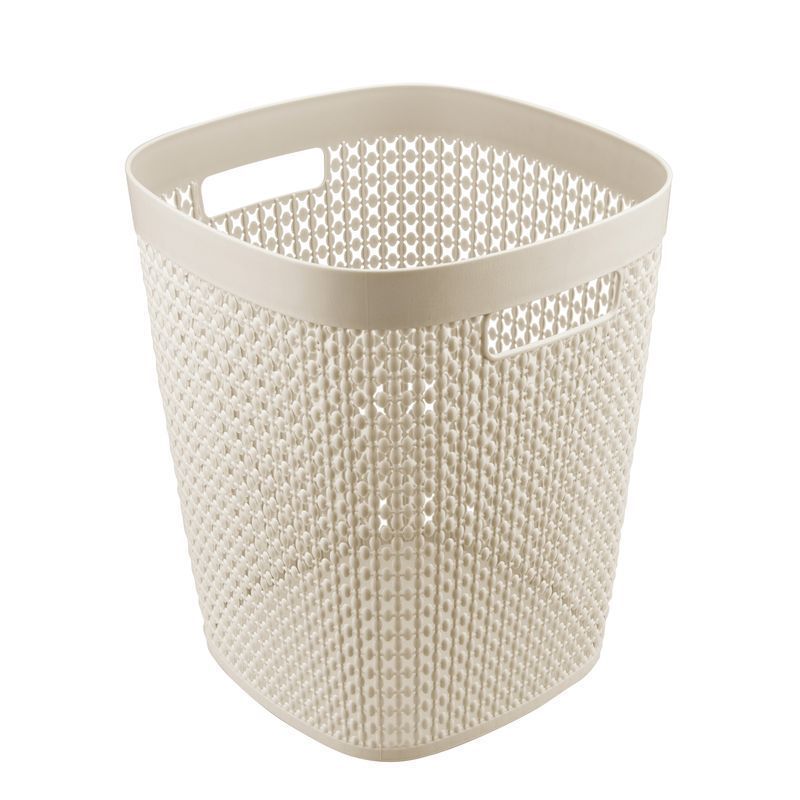 Корзина для бумаг 10л 230*230*270мм пластик ПИРУЛА Латте (10)