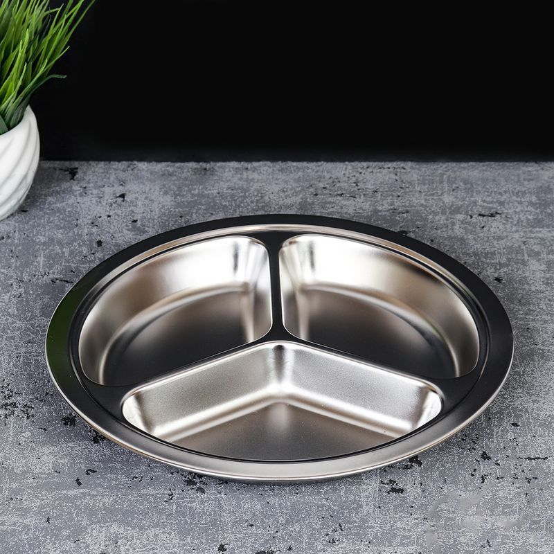 Менажница 3 секции 24см h2см нерж.сталь круглая SR-354 (140)