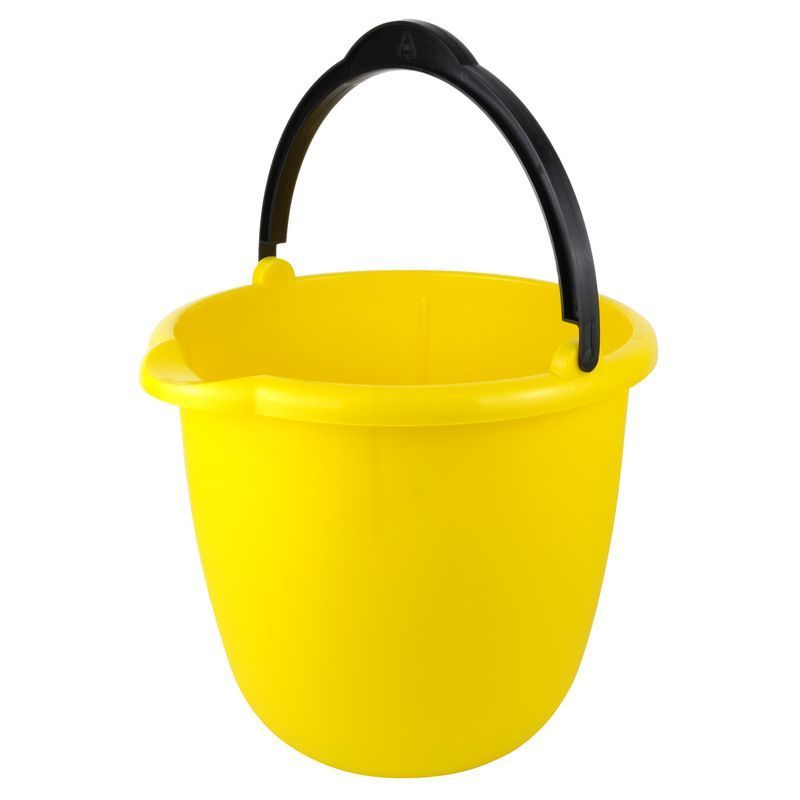 Ведро 10л пластик без крышки №3 мерное желтое (10)