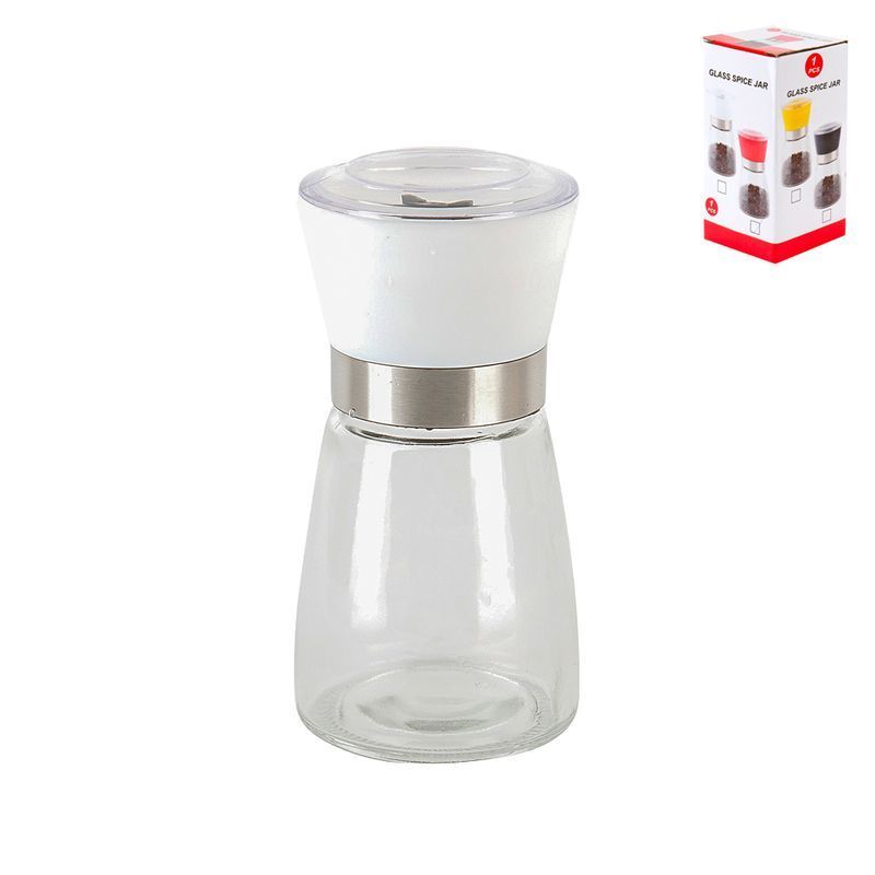 Мельница для специй 250мл 6*6*13см стекло/пластик подар.уп. (72) ВЫВОД