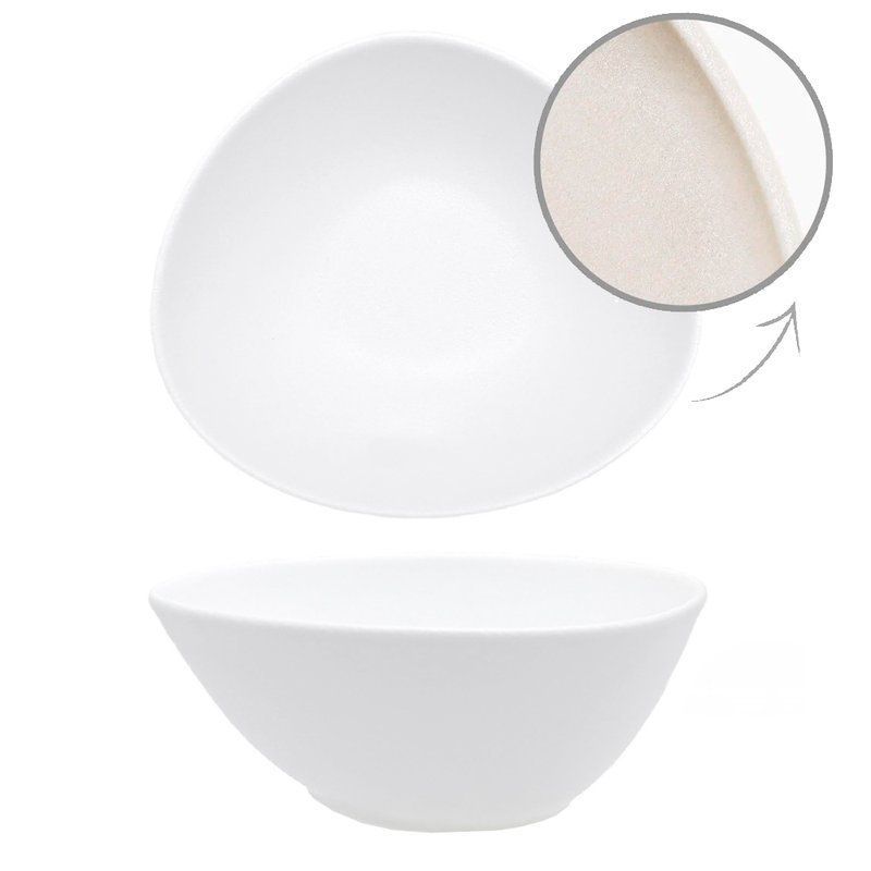 Салатник 16см фарфор ROCK WHITE треугольный DM8014-6 (6)