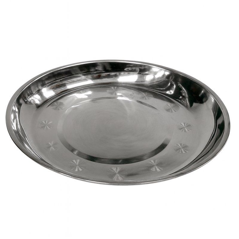 Тарелка мелкая 23,5см нерж плоская JC-3097 (400)