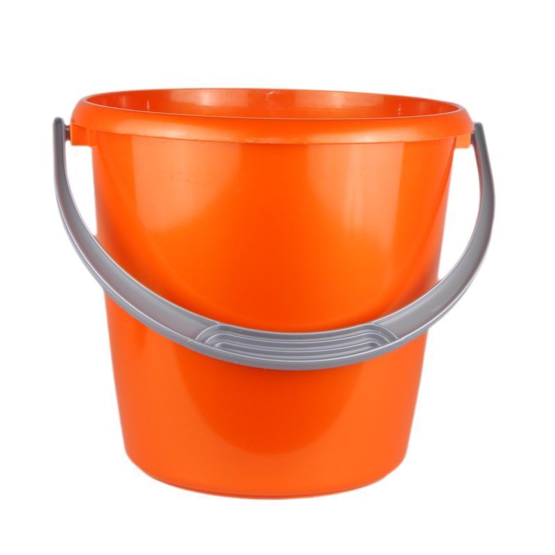 Ведро 10л пластик СОЛО оранжевое перламутровое без крышки С633 (17)