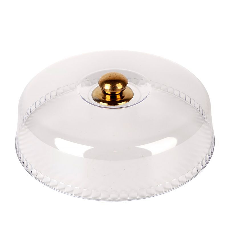 Крышка для блюда 28см пластик с мет.ручкой (80)