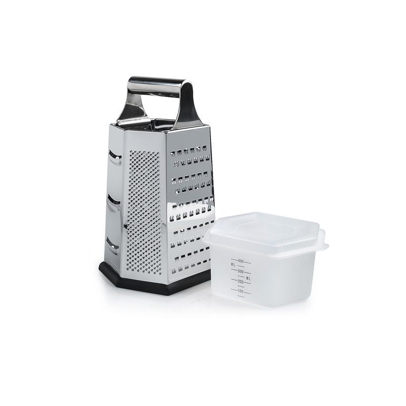 Терка 6 гранная 12*14см нерж.сталь (крупная, средняя, мелкая, шинковка 2шт, шредер) TR-21906 (12)