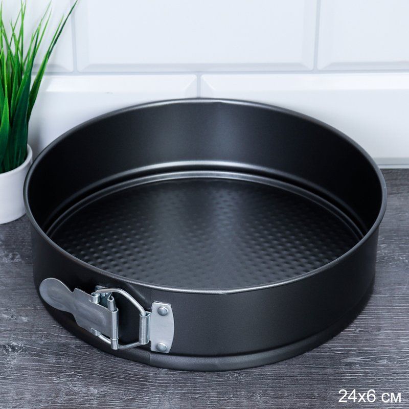 Форма для выпечки разъемная 24*6см угл.сталь круглая RSD-29