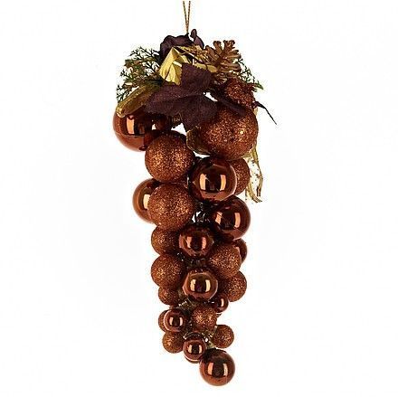Украшение новогоднее Подвеска 30см ГРОЗДЬ из шариков (упак.пакет с хедером) N6140393
