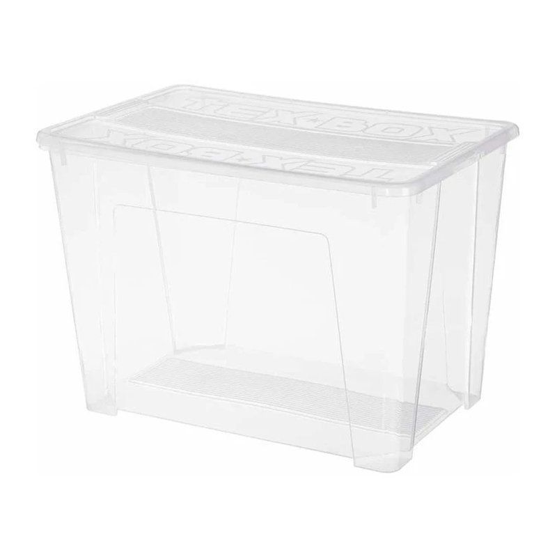 Ящик для хранения 70л 575*380*405мм пластик TEX-BOX прозрачный (4)