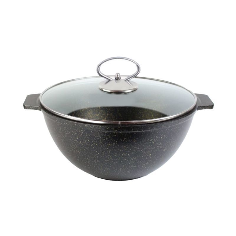 Казан 6л алюминий АП ГРАНИТ МЕЧТА с крышкой 30см Dariis КЗ-6 (4)