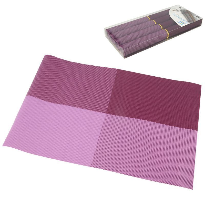 Салфетки сервировочные набор 4шт 30*45см ПВХ в подар.уп JC-9681 (60)