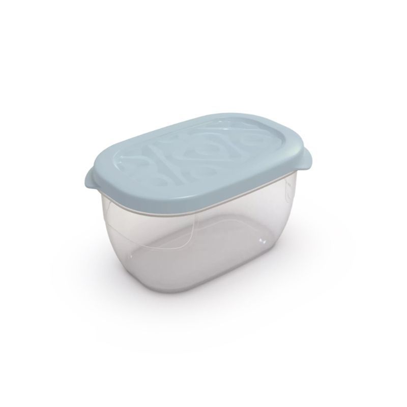 Контейнер пищевой 650мл 160*100*68мм пластик Flexo голубой прямоугольный (16)