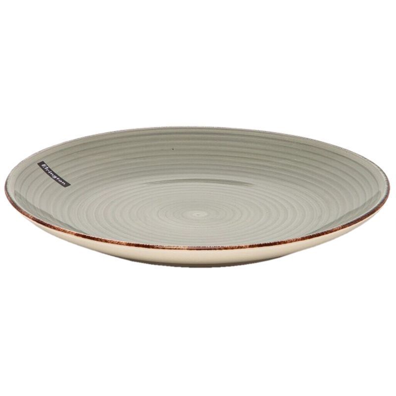 Тарелка мелкая 27см керамика Аэрография СВЕТЛЫЙ ГРАФИТ обеденная (6/24)