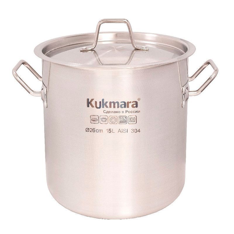 Котел 15л нерж.сталь HoReCa с мет.крышкой d30* h23,5см / HRC-SP15030M (1)