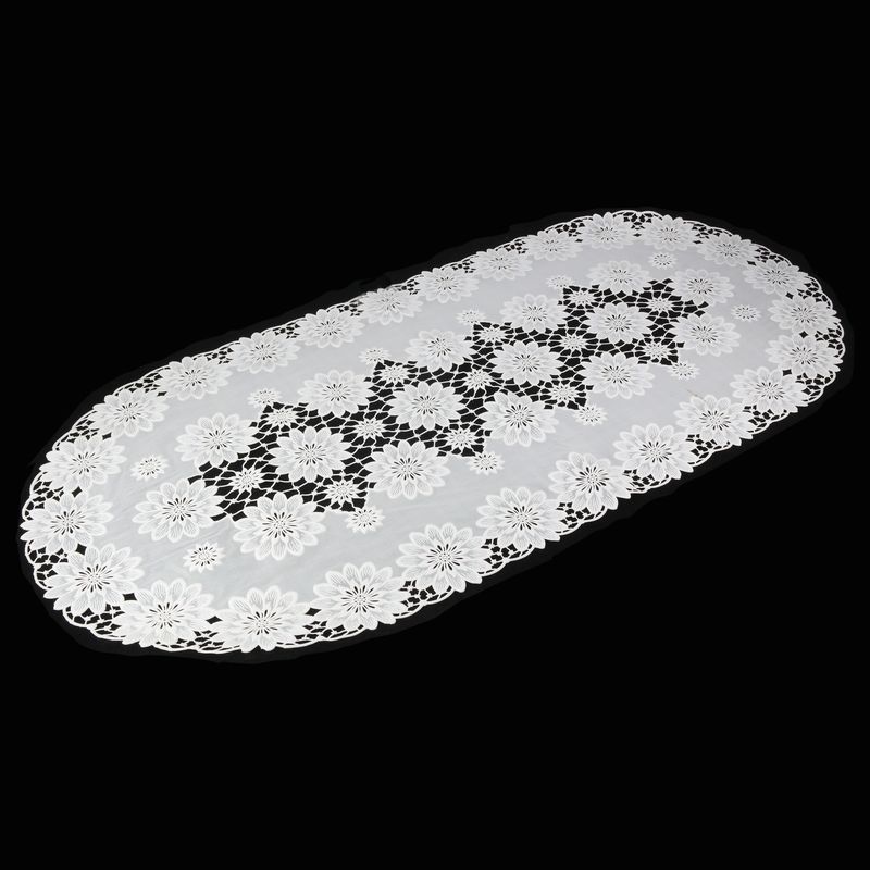 Салфетка сервировочная 16*33 (40*83см) ПВХ ОВАЛ S-122А белая (6/240)
