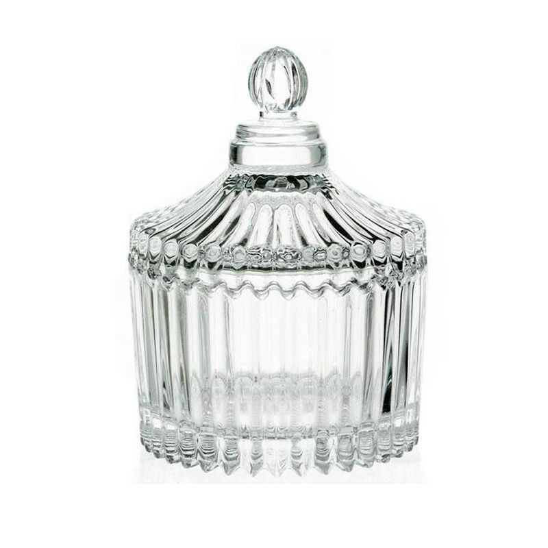 Сахарница 6,5*9см стекло с крышкой подар.уп. (96)