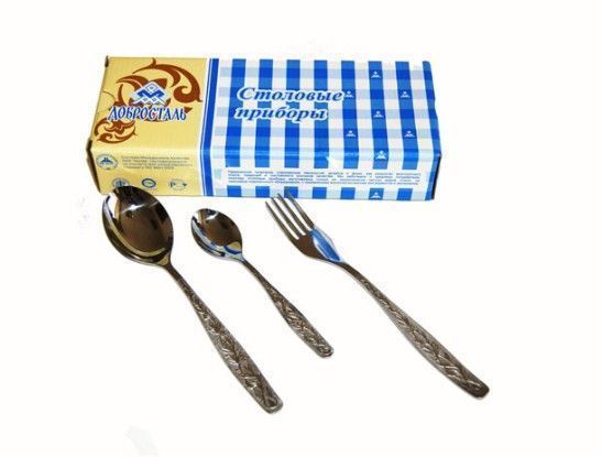 Набор столовых приборов 18пр  нерж.сталь 18/0 УРАЛОЧКА ЭИП к/к б/ник, н96 М13