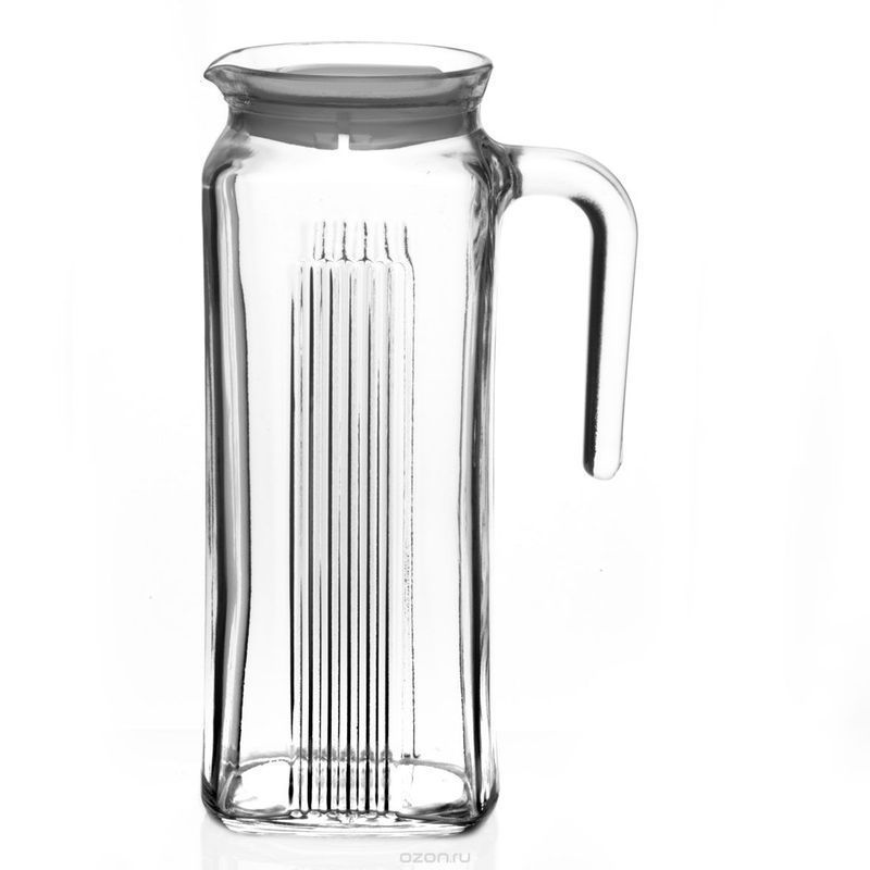 Кувшин 1л стекло FRIGO белая крышка без уп. (6)