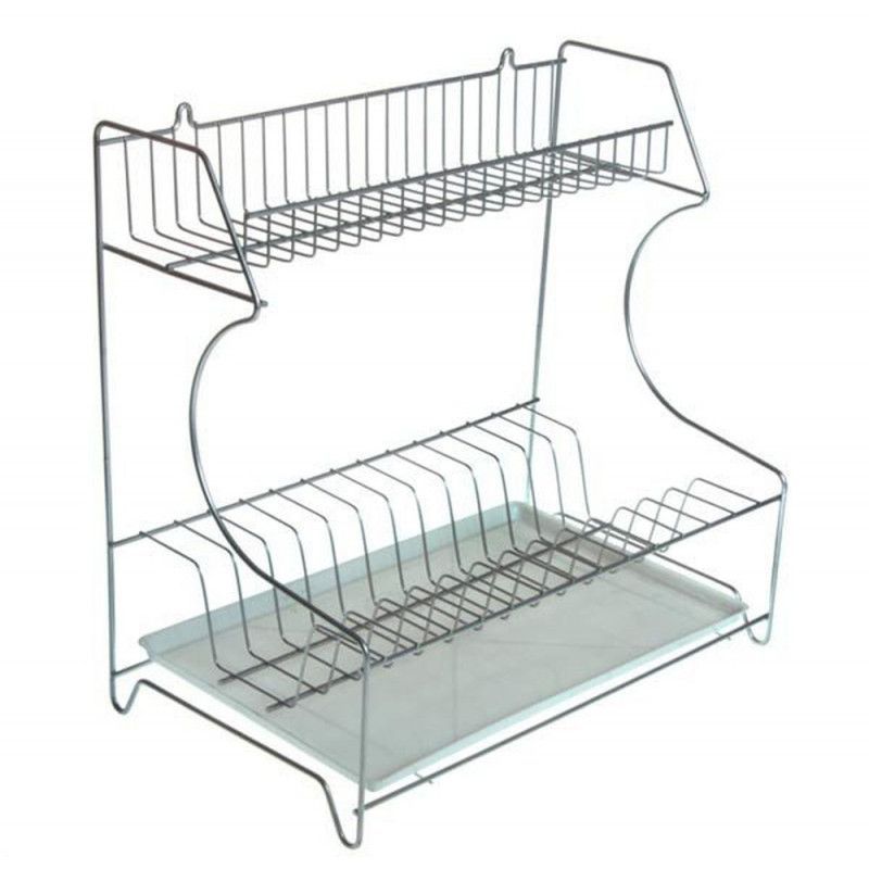 Сушилка для посуды 40*24*40см оцинкованная с поддоном универсальная (2) 7015