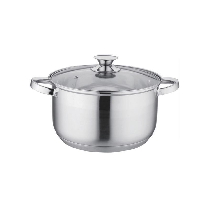 Кастрюля 5,8л нерж.сталь со стекл.крышкой 24см инд.уп. (12)