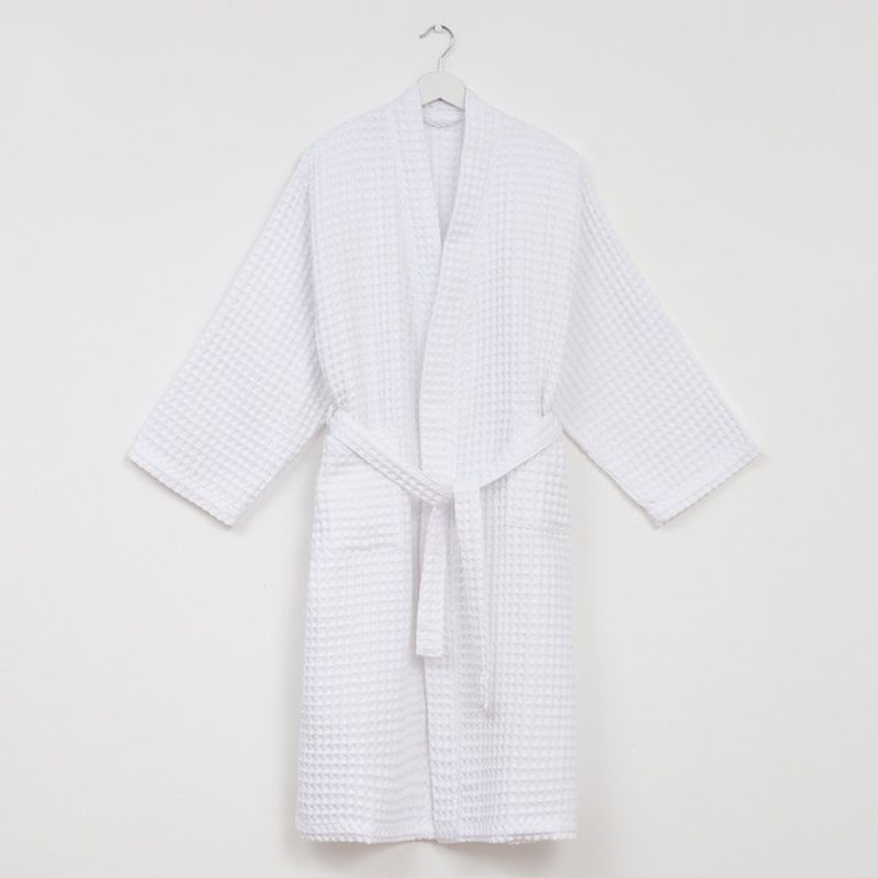 Халат женский удлиненный вафельный Boho р-р 42-44 белый 100%хлопок, 290г/м2 6243503