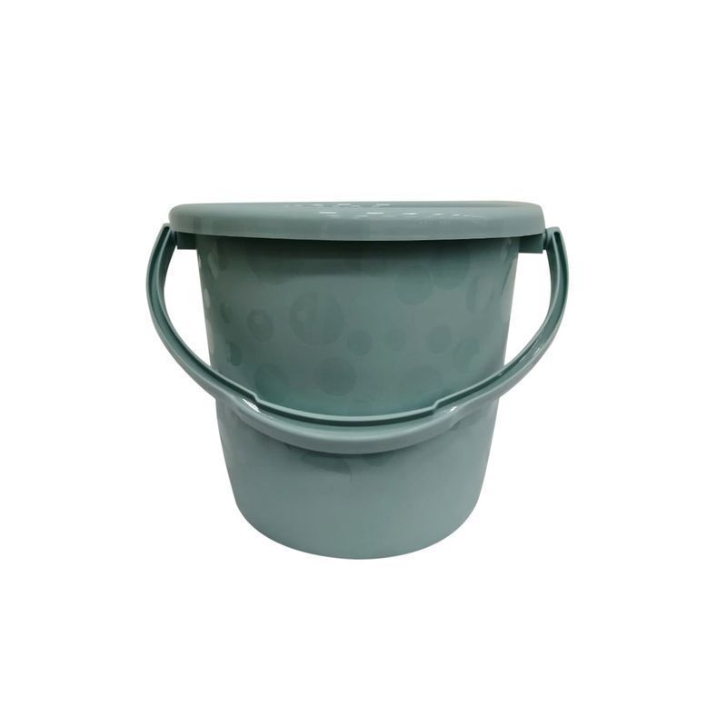 Ведро 6л пластик ЛЮКС бледно-бирюзовое (25)