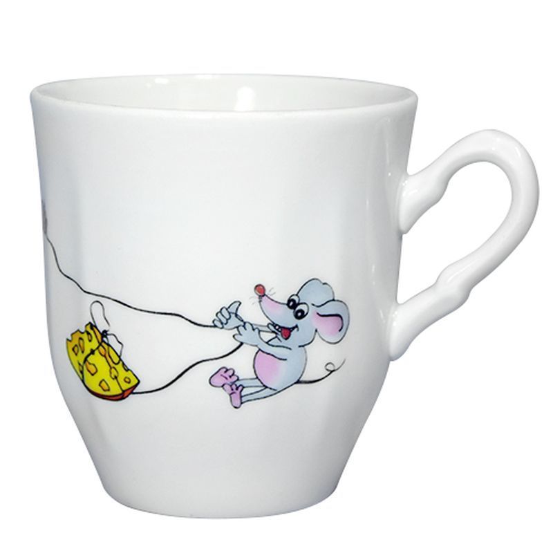 Кружка детская 250мл фарфор КОШКИ-МЫШКИ Школьная (24)