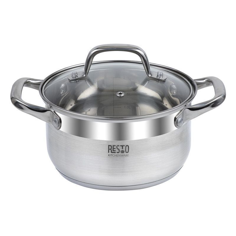 Кастрюля 2,6л нерж.сталь LIBRA со стекл.крышкой 18см h10см (6)